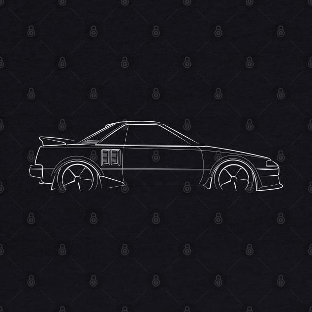 1986 Toyota MR2 W10 - profile stencil, white by mal_photography